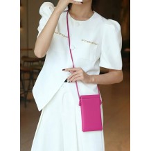 Perla Cow Leather Phone Crossbody Bag