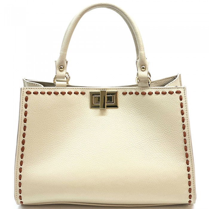 Clizia Italian Leather Handbag – Casual Chic Shoulder Bag Made in