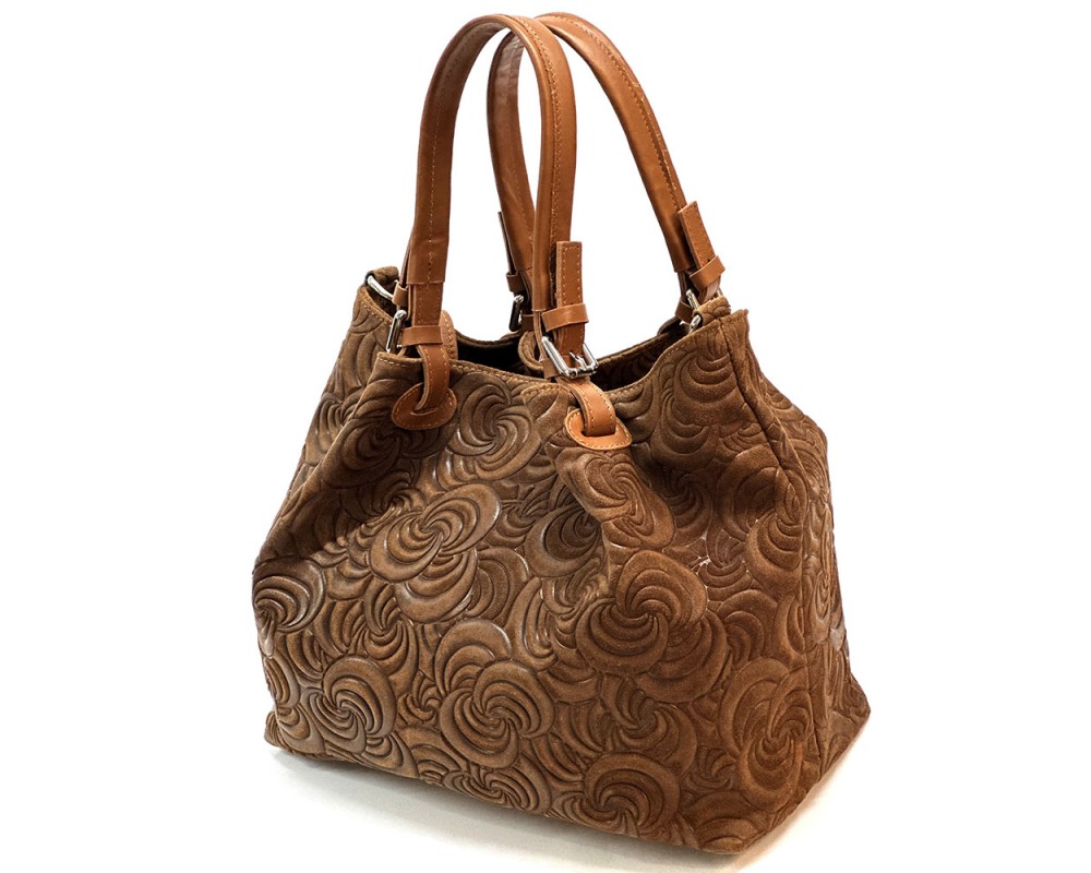 【極美品】Italian Emboss Leather Bag 定価71500円 Italian Handmade Elsa Suede Leather Handbag | Multi-Color Options