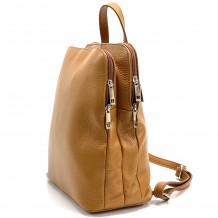 Rosa Rucksack aus Rindsleder
