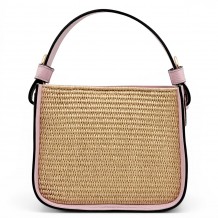 Alice Raffia & Leather Top Handle Bag