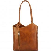 Cloe V Leather Convertible Shoulder Bag