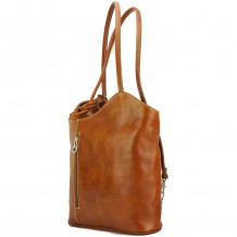 Cloe V Leather Convertible Shoulder Bag