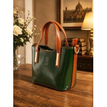 Borsa in Pelle Tamponata a Mano Liviana