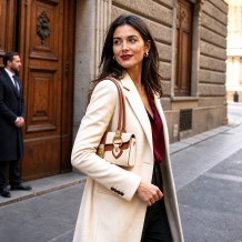Sac Baguette Tosca en Cuir à Double Compartiment