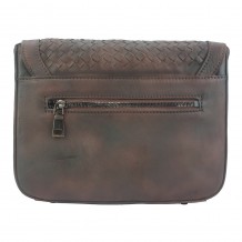 Vintage Woven Flap Leather Shoulder Bag Final Stock