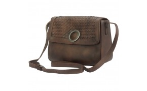 Vintage Woven Flap Leather Shoulder Bag Final Stock