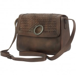 Vintage Woven Flap Leather Shoulder Bag Final Stock