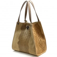 CARRY IT Italian Cow Leather Tote Bag