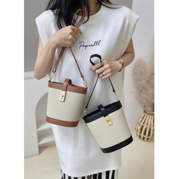 Juliette Cow Leather Bucket Bag