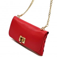 Rebecca Cow Leather Chain Shoulder Bag