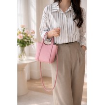 Katrine Small Structured Cow Leather Handbag