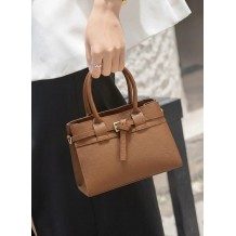 Voyage structured cow leather bag