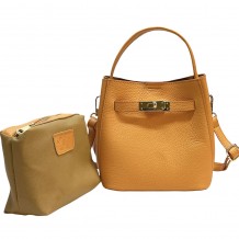 Nives Italian Leather Top Handle Bag
