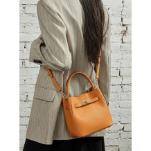 Nives Italian Leather Top Handle Bag