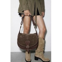 Lauren Sac Besace en Cuir Suédé Italien