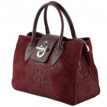 Alberta Structured Suede Satchel