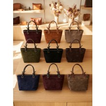 Aurelia Italian Suede Knot Handle Tote Bag
