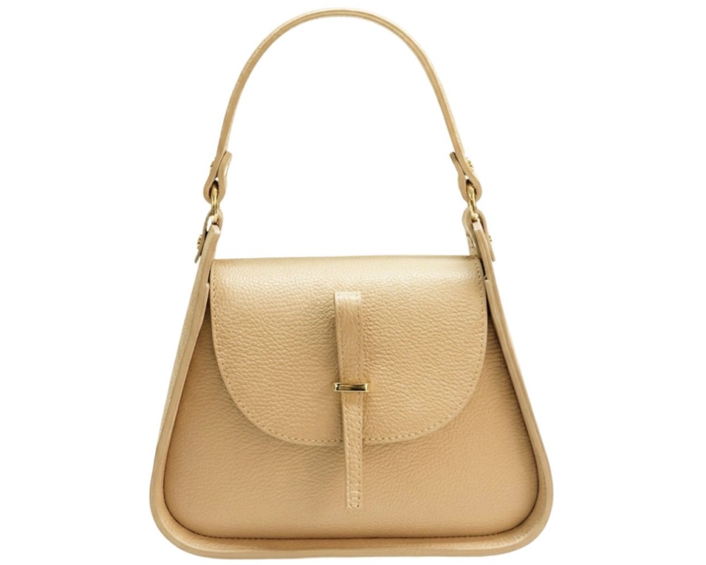 Lorenza Italian Leather Shoulder Bag Structured Handbag Made in Italy
