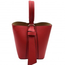 Bella Duo Cow Leather Bucket Handbag