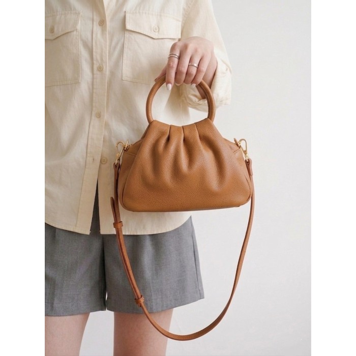 Velmora Italian Leather Top Handle Crossbody Bag Made in Italy