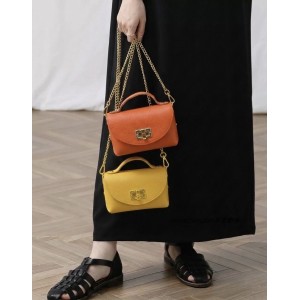Lorenetta Cow Leather Mini Top Handle Bag Lorenetta Cow Leather Mini Top Handle Bag