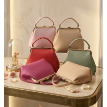 Adelina Cow Leather Frame Handbag