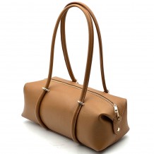 Virelia Italian Cow Leather Cylindrical Shoulder Bag