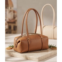 Virelia Italian Cow Leather Cylindrical Shoulder Bag
