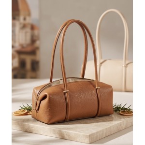 Virelia Italian Cow Leather Cylindrical Shoulder Bag