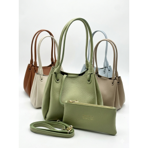 Ornella Pebbled Leather Shoulder Tote Ornella Pebbled Leather Shoulder Tote