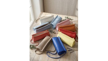 Eliora Italian Cow Leather Convertible Baguette Bag