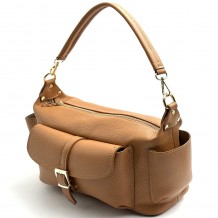 Delvira Pocket Bolso de Hombro de Piel Italiana