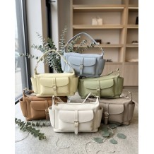 Delvira Pocket Cow Leather Shoulder Bag