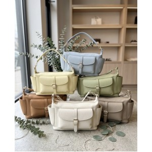 Delvira Pocket Cow Leather Shoulder Bag
