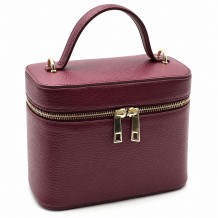 Marzia Sac Vanity Structuré en Cuir avec Bandoulière