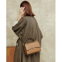 Flaminia Structured Italian Cow Leather Handbag