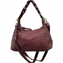 Bolsa Hobo Trançada em Couro Bovino Elarisse