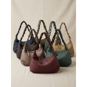 Borsa Hobo Intrecciata in Pelle di Vitello Elarisse Borsa Hobo Intrecciata in Pelle di Vitello Elarisse