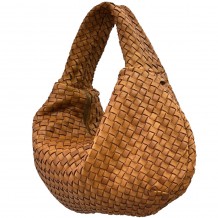 Romilda Woven Washed Cow Leather Hobo Bag