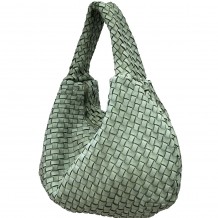 Romilda Woven Washed Cow Leather Hobo Bag