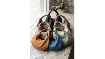 Romilda Woven Washed Cow Leather Hobo Bag