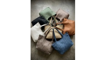 Orlena Woven Washed Calf Leather Shoulder Bag