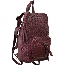 Norvella Mochila de Piel Trenzada