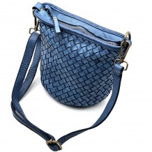 Terenzia Borsa Secchiello Intrecciata in Pelle di Vitello