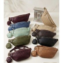 Nissim Geflochtene Leder Crossbody Sling Bag