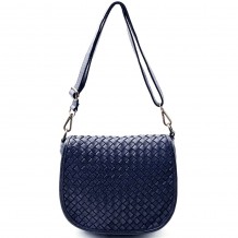 Velisia Woven Cow Leather Saddle Bag