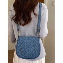 Velisia Geflochtene Leder Saddle Tasche