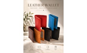 Raviero Cow Leather Vertical Wallet