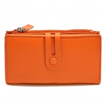 Portafoglio in Pelle di Vitello Mirello con Zip